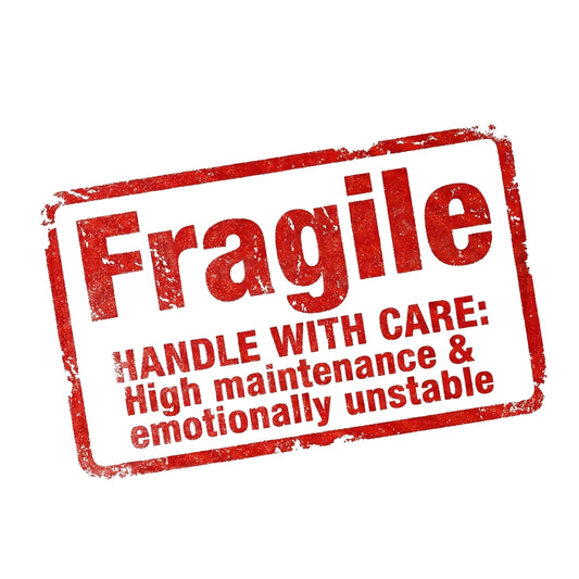 Unisex t-shirt featuring "FRAGILE" text - Aesthetic soft grunge style shirt