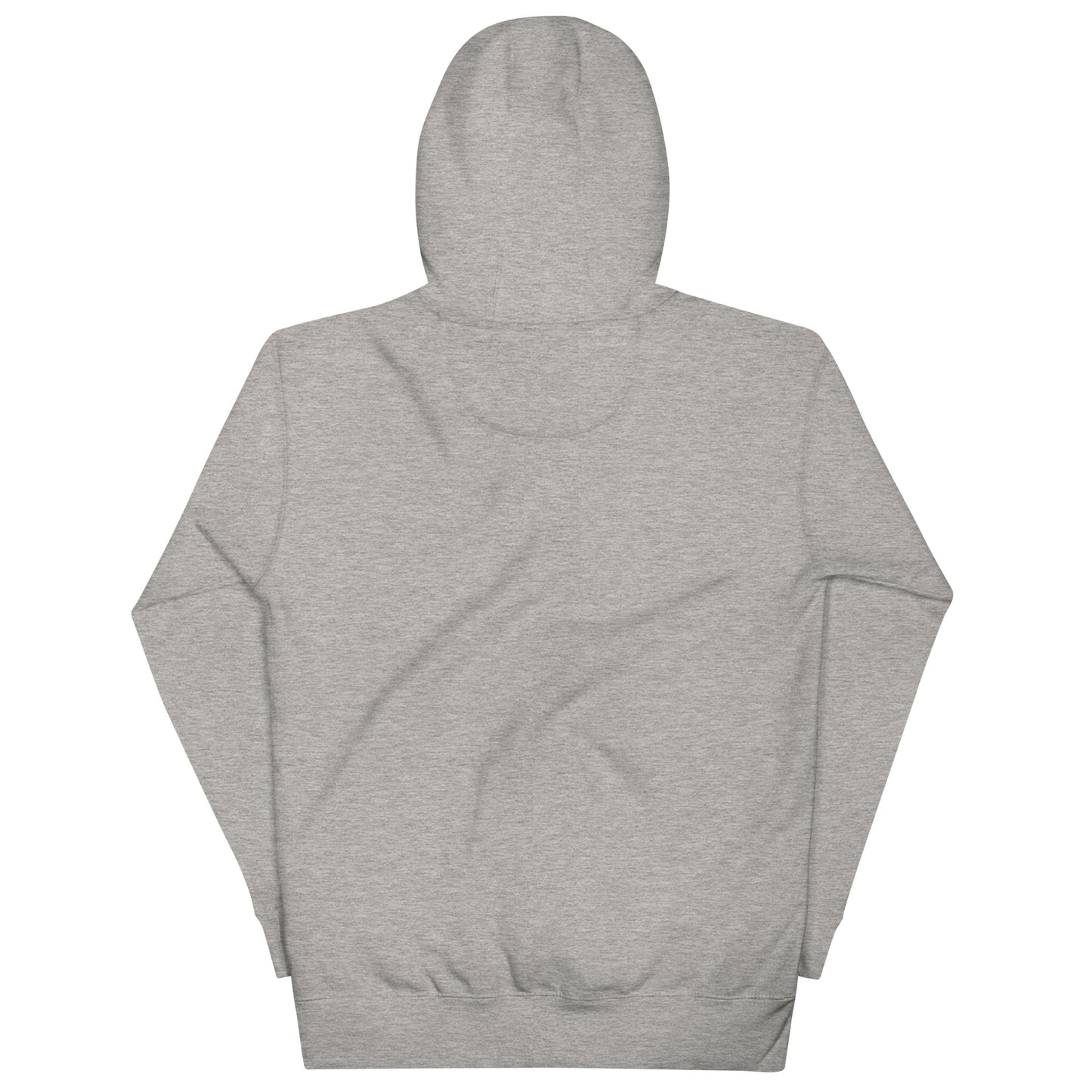 Carbon Grey unisex hoodie featuring winking Santa Claus face and "I Work 1 Day" text