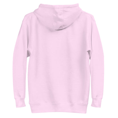 Lavender unisex hoodie featuring repeating Beluga cat faces and "DUPLICAT" text