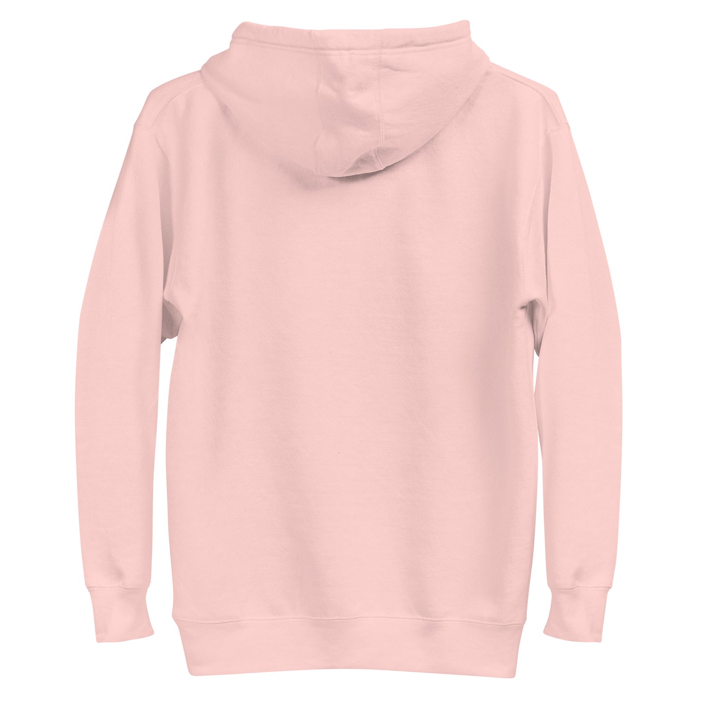 Light Pink unisex hoodie with funny "MEOUCH" cat meme design and a hammer