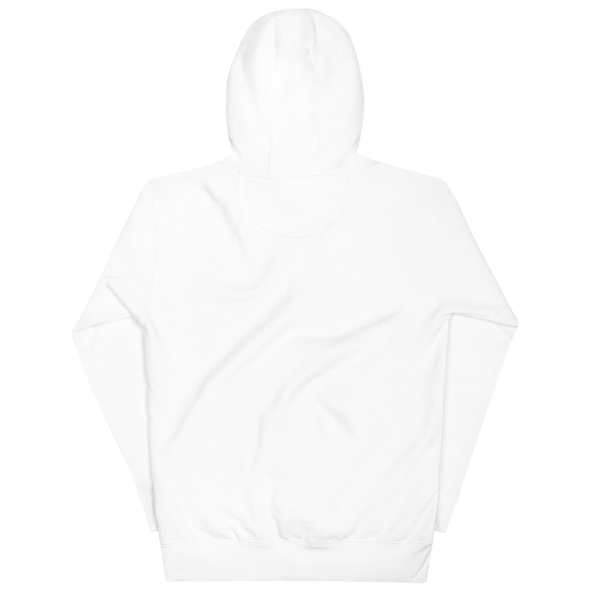 White unisex hoodie featuring winking Santa Claus face and "I Work 1 Day" text