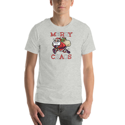 Comfortable holiday t-shirt gift idea - Panicked Santa meme shirt