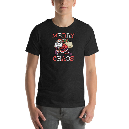 Comfortable holiday t-shirt gift idea - Panicked Santa meme shirt